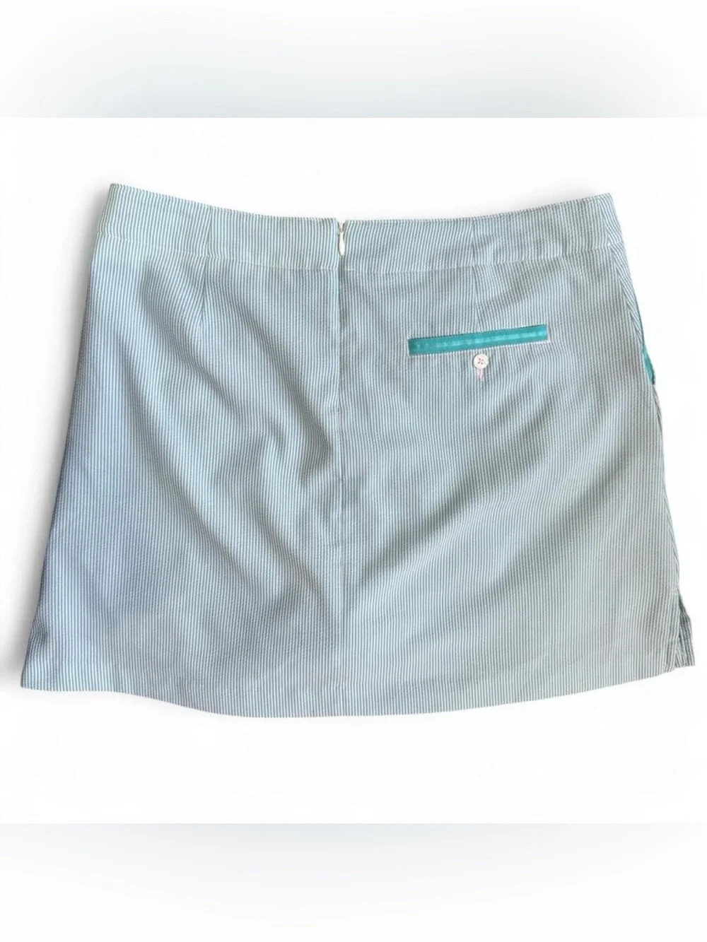Lady Hagen Teal Sleeveless Polo Top with Light Gray Skort - Picture 4 of 8